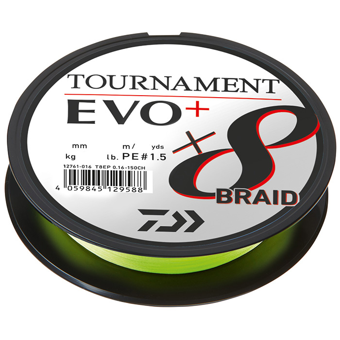 Daiwa Tournament X8 Braid EVO+ 0,08 Mm 4,9 Kg 135 Meter CH 3 Daiwa Tournament X8 Braid EVO+ 0,08 Mm 4,9 Kg 135 Meter CH