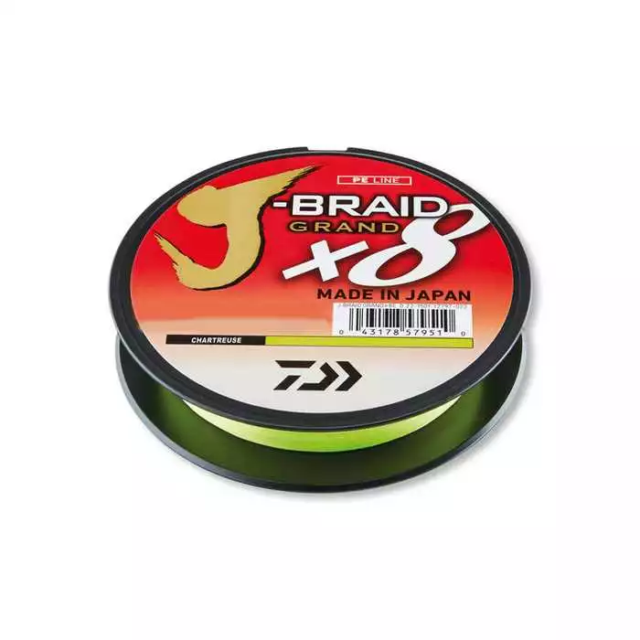 Daiwa J-Braid Grand X8E 0,28mm 135m Chartreuse 3 Daiwa J-Braid Grand X8E 0,28mm 135m Chartreuse
