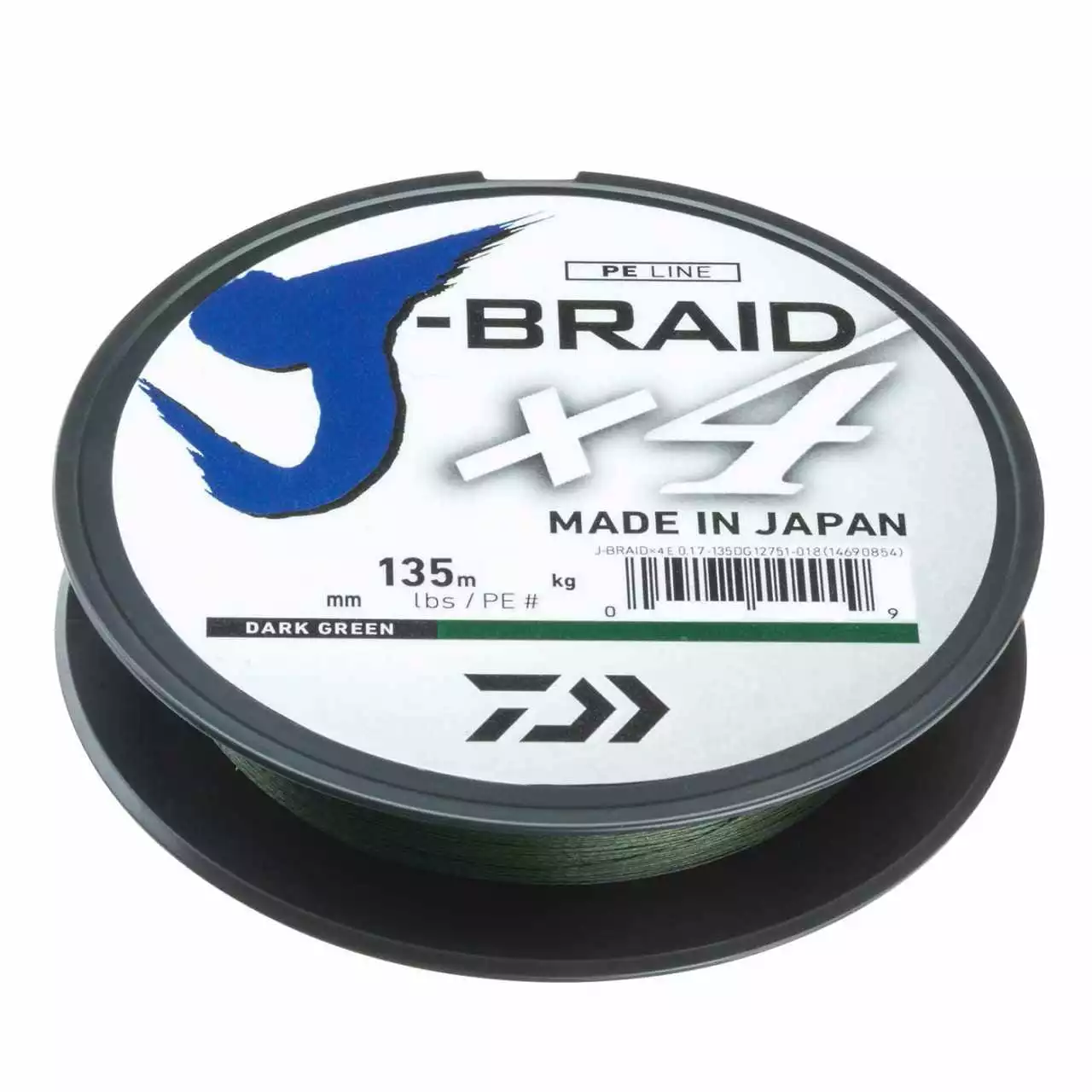 Daiwa J-Braid X4 135m Dark Green 3 Daiwa J-Braid X4 135m Dark Green