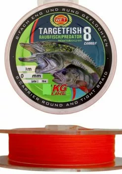 WFT Targetfish 8 Raubfisch 0,18 Mm 13 Kg 150 Meter Orange
